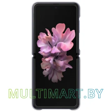Чехол Samsung Leather Cover для Galaxy Z Flip (серый) картинка 2
